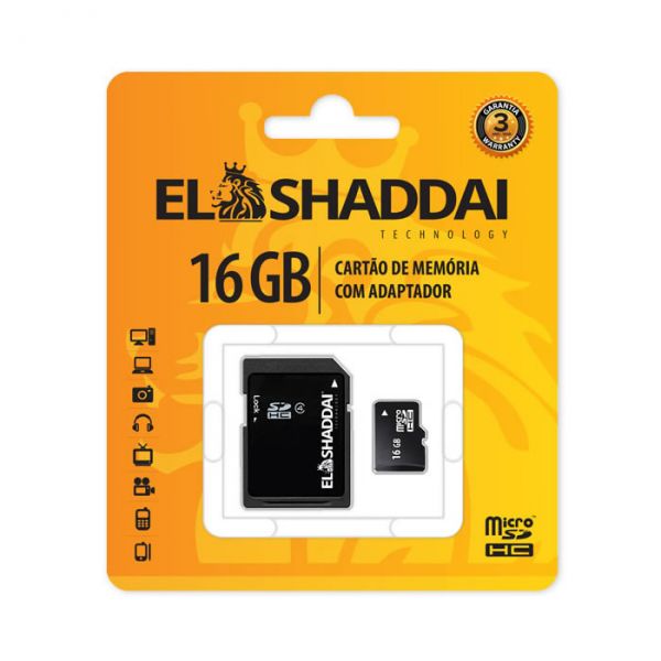 Cartão de Memória El Shadai com adaptador 16GB