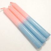 Vela Rosa e Azul Claro