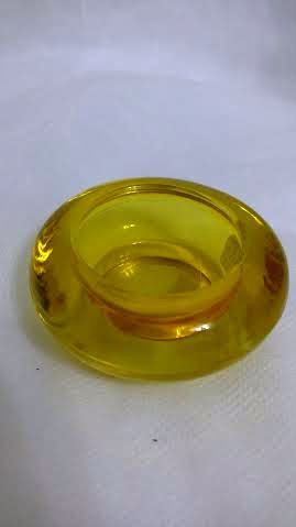 Candelabro em Vidro - Amarelo